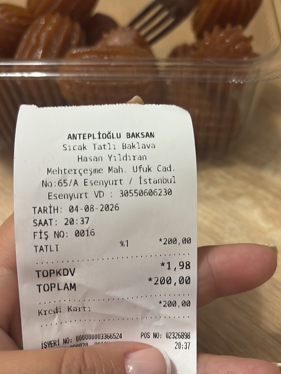 Anteplioğlu Sıcak Tatlı Ve Baklava — photo