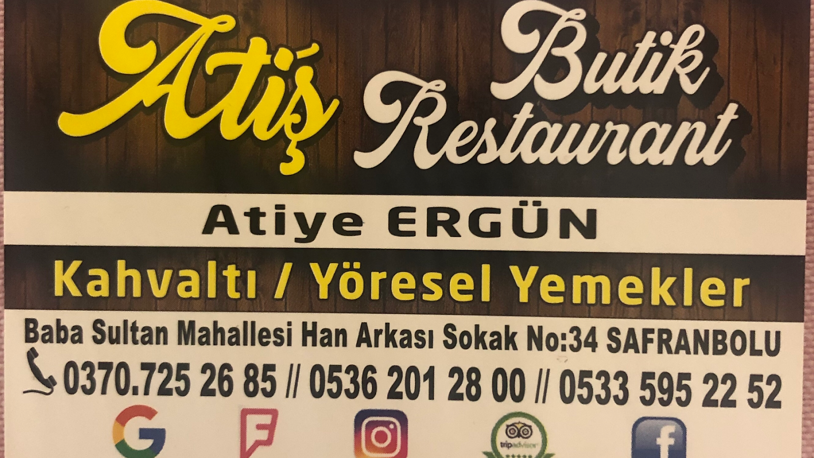ATİŞ YÖRESEL LEZZETLER — fotoğraf