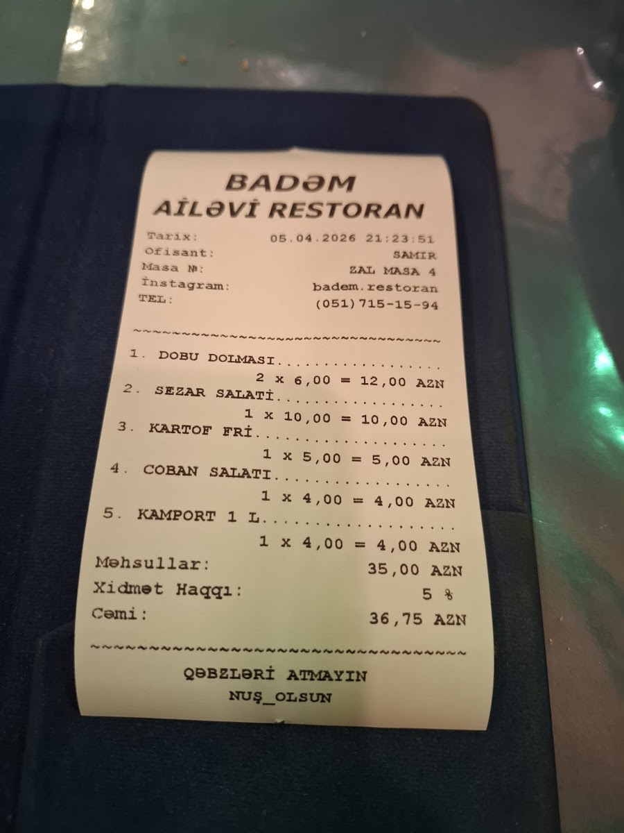 Badəm Ailəvi Restoranı — photo 4