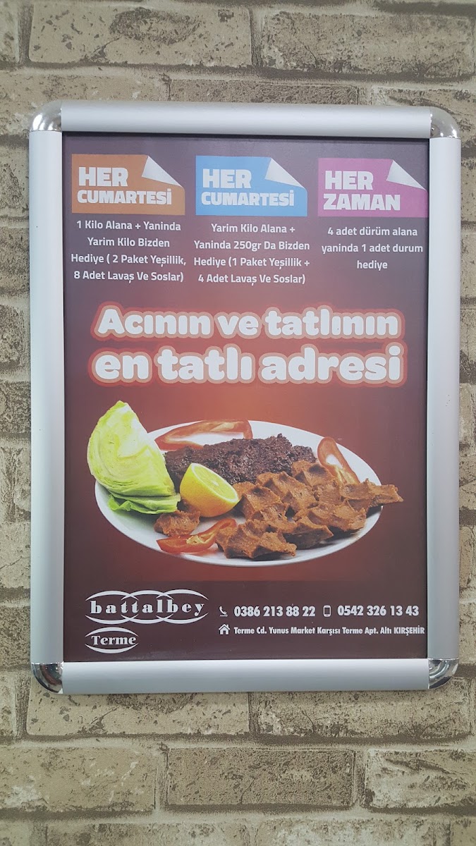 BATTALBEY ÇİĞKÖFTE (TATLIHAN TERME) — fotoğraf 2