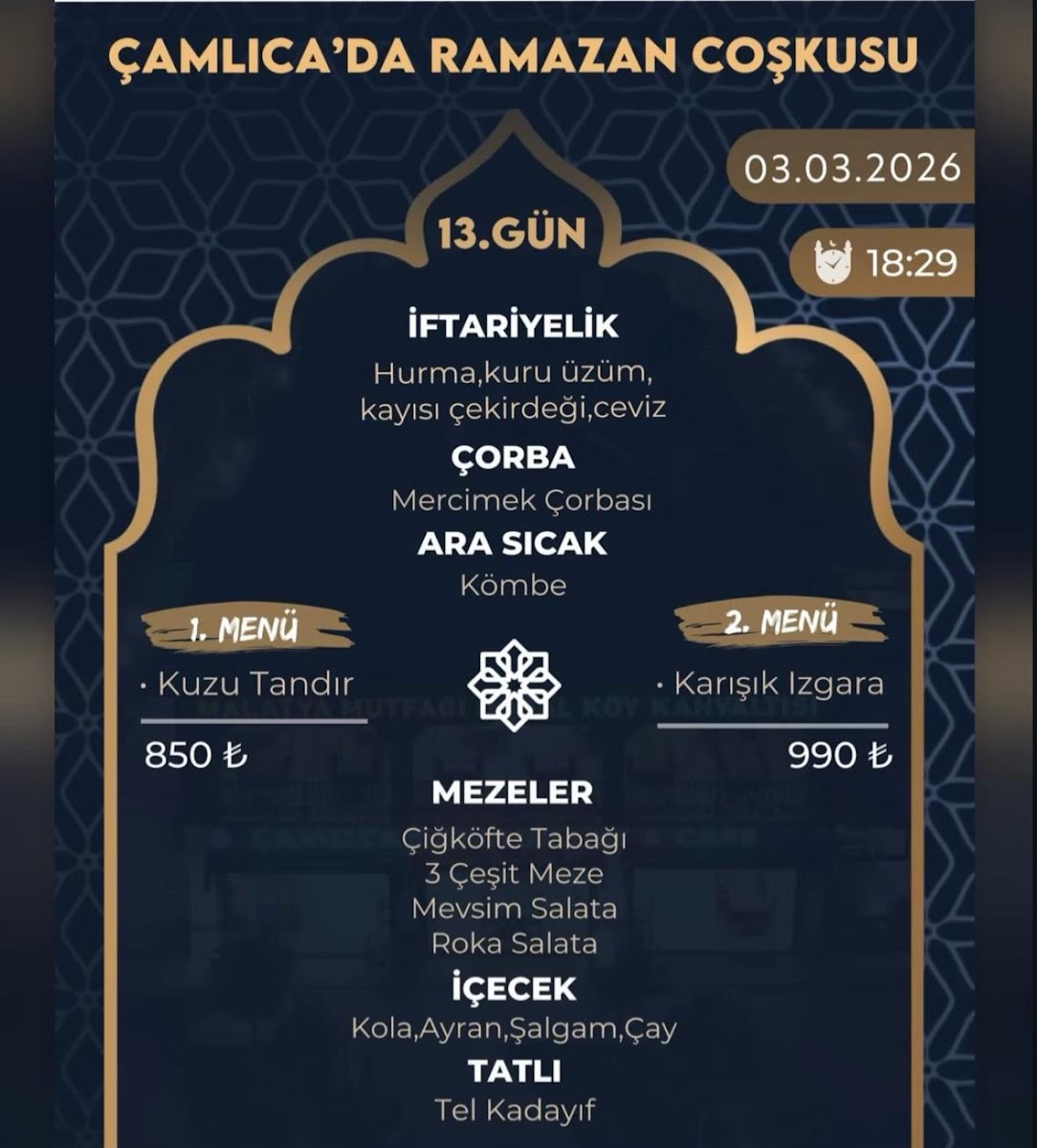Çamlıca Restaurant - Malatya Mutfağı — fotoğraf 4