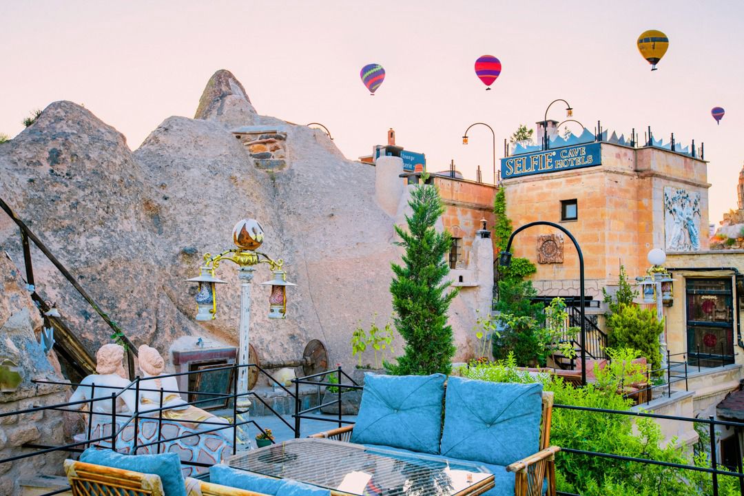 Cappadocia Fairy Chimneys Selfie Cave Hotel — fotoğraf
