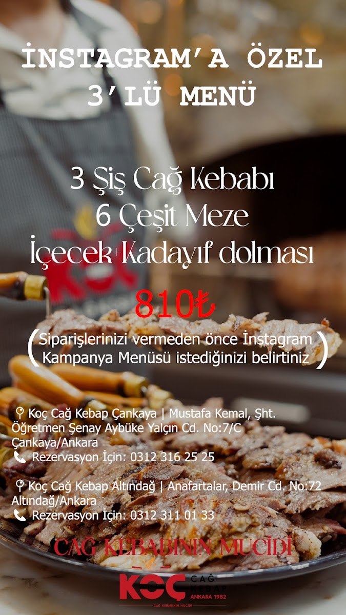 Koç Cağ Kebap Ankara Kazım Karabekir- Cağ Kebabı Ankara — fotoğraf 4