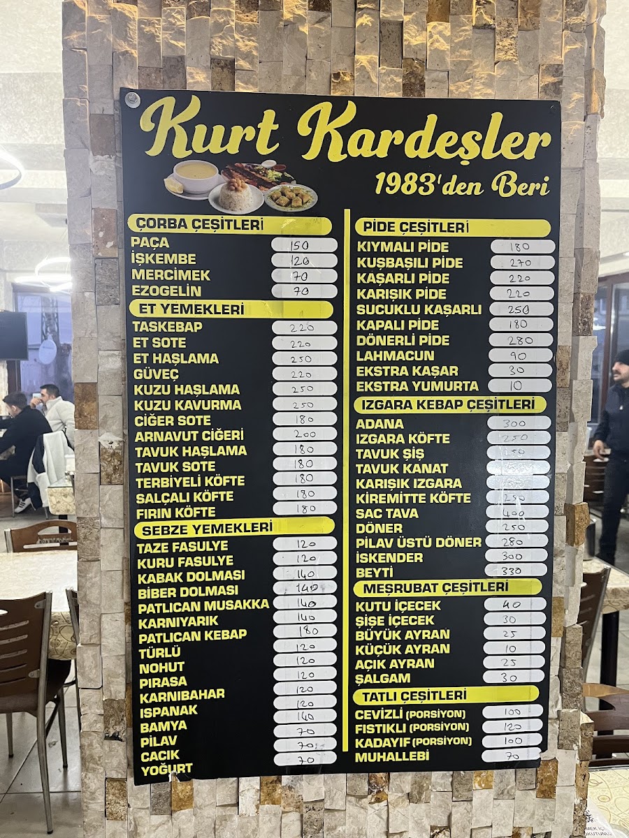 Kurt Kardeşler Pide&Kebap&Döner&Sulu Yemek&Baklava Salonu — fotoğraf 5