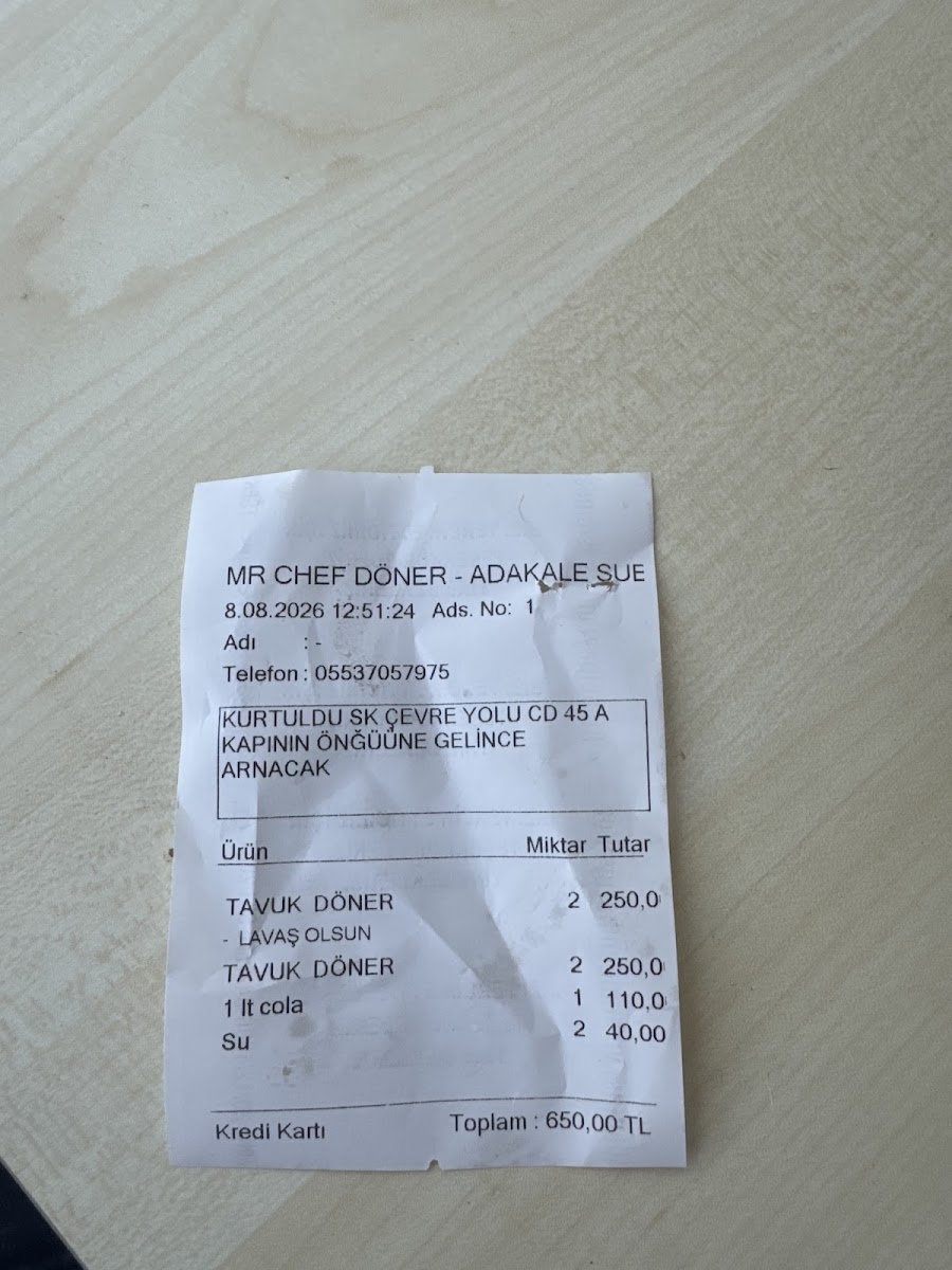 Mr. Chef Döner - Adakale Şube — photo 3