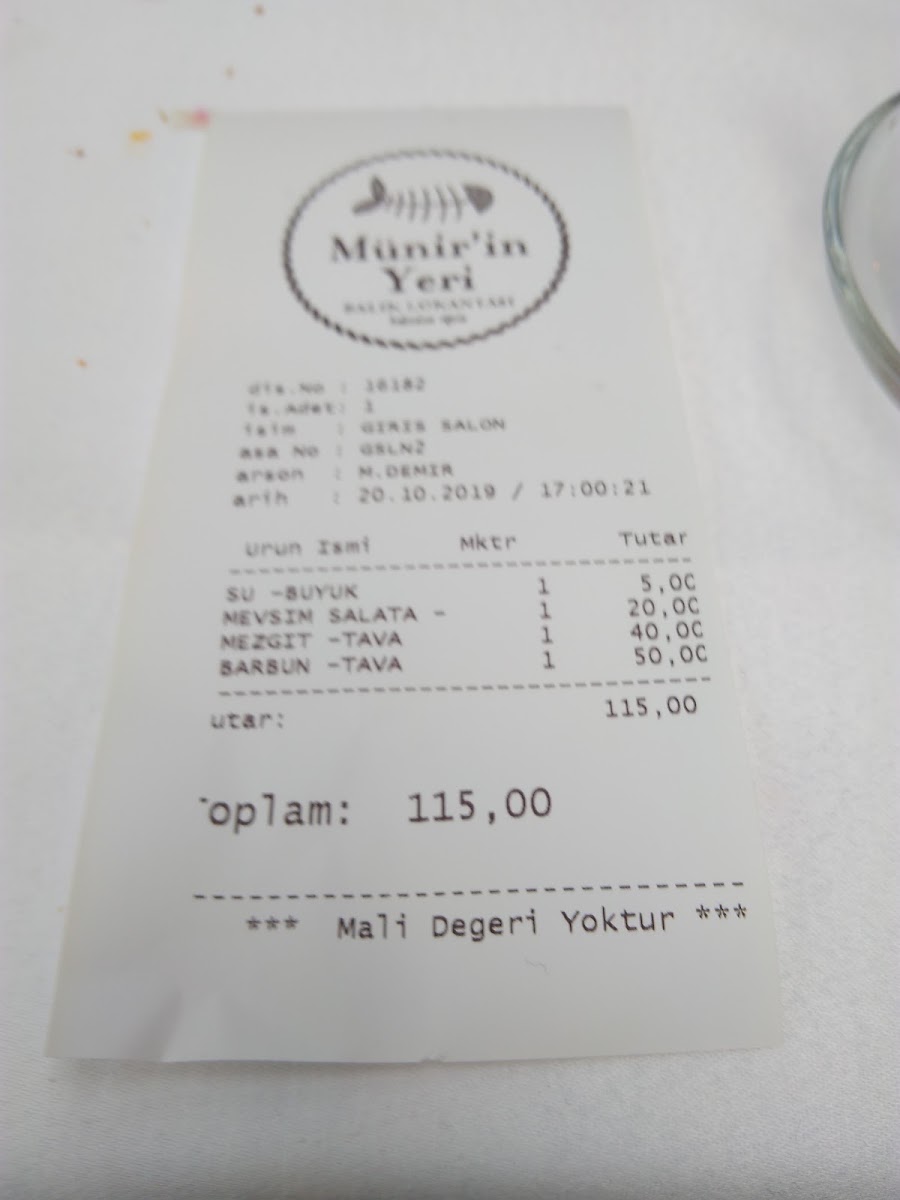 MÜNİR'İN YERİ BALIK LOKANTASI — photo 2