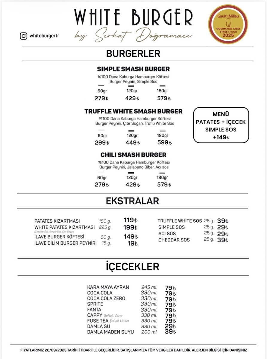 White Burger By Serhat Doğramacı Ankara Ümitköy — fotoğraf 4