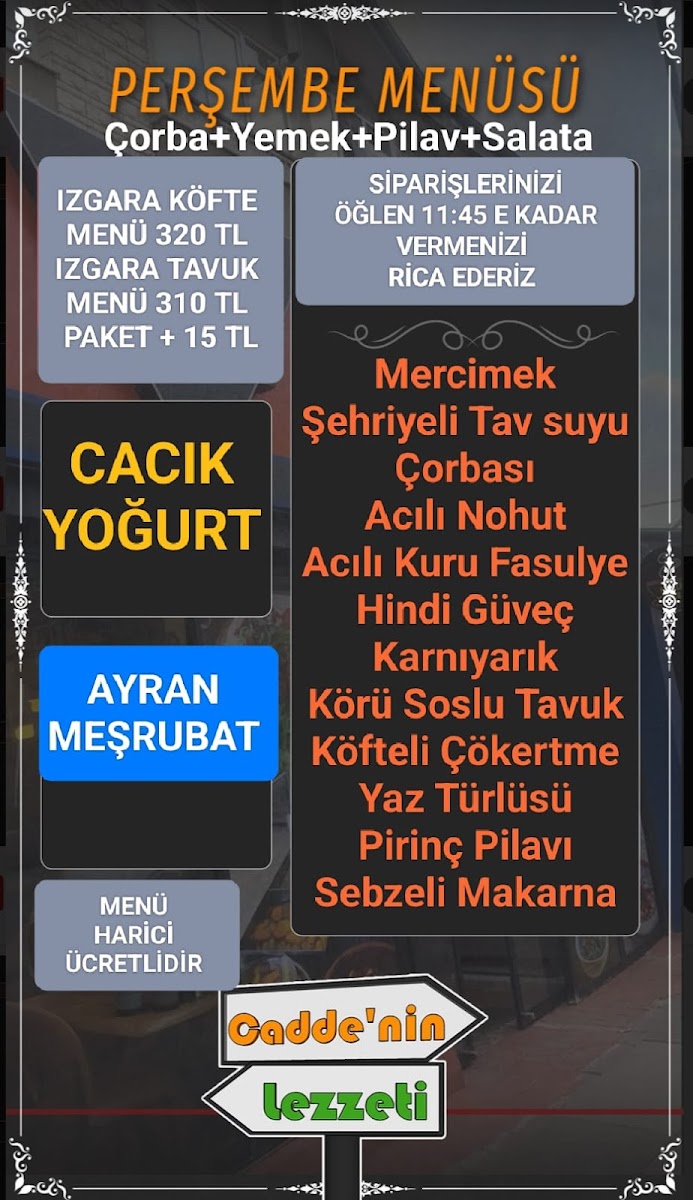 Yemek & Ev Yemekleri & Sulu Yemek & Izgara & Kahvaltı& Et Yemekleri & Köfte& Restoran Cadde'nin Lezzeti — fotoğraf 2